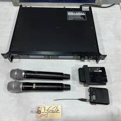 Shure AXT400 A 470-698MHz Dual Wireless Receiver W/ (2) AXT200 SM86 #17664 (THS) image 2