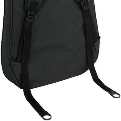 Padded Electric Guitar Gig Bag, Black/Red, Adjustable Neck Pad, Secure Strap, 0.4" Foam Padding, Water-Resistant, Front & Bottom Pockets, for Musicians and Travel image 2