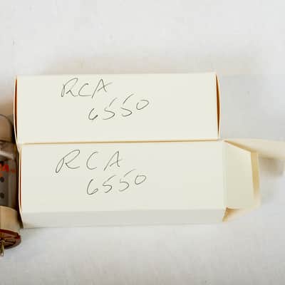 Matched Pair RCA 6550 Power Tubes – Tests Very Strong – Closely Matched – Vintage USA Made image 1