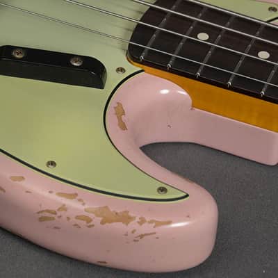 Fender Custom Shop Jazz Bass 1962 Heavy Relic Shell Pink image 10