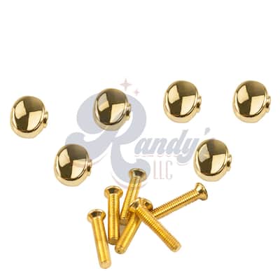 Kluson Replacement Tuner Buttons for Contemporary Diecast Series (6-Pack) Small Oval - Fits Gibson® CLOSEOUT-Gold - KTMB05G - Gold image 1