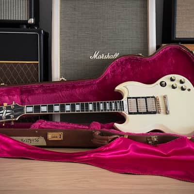 Gibson SG Custom in Olympic White Natural Aged = Real Vintage Flair, 3 Pickups! 1992 - Olympic White image 1