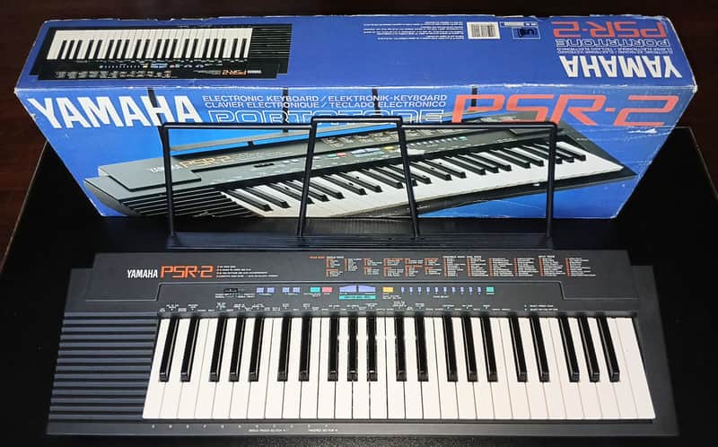 Yamaha PSR-2 Portatone Keyboard Synth IN BOX Super Clean with Power Supply Manual more retro lofi vintage image 1
