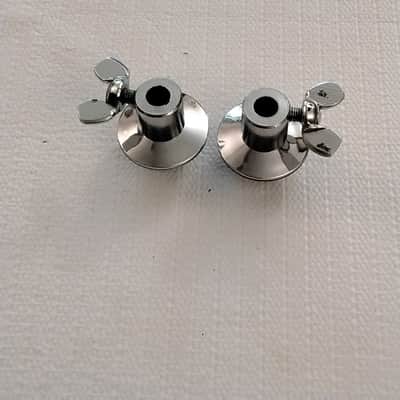 Ludwig Club Date/Super Classic Bass Drum Spurs with Mounting Brackets 1960s/1970s - Chrome image 3