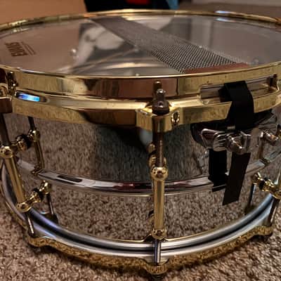 Ludwig LM402 Supraphonic 6.5x14" 10-Lug Aluminum Snare Drum 1985 - Present - Chrome-Plated image 3