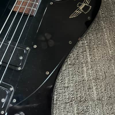 Greco TB-700 Thunderbird Bass Black 1980s MIJ with Hipshot SuperTone Gibson Bridge + Gibson Thunderbird Case image 18