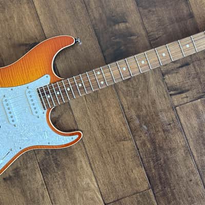 Suhr Standard Plus Faded Trans Honey Amber Burst Roasted Maple Neck SSCII 88768 image 6