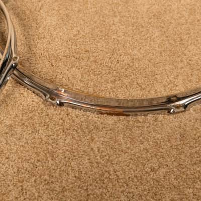 Vintage 16" Ludwig Chrome Over Brass Hoops (Pair) image 2