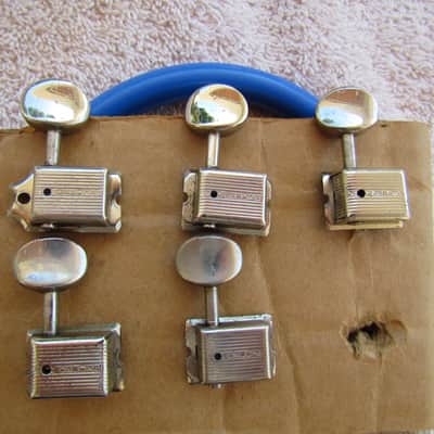 Vintage 1958-1963 Fender Tuning Machines Fits 1957 Fender Stratocaster & Telecaster Set of 5 Kluson Single Line 6 In Line Tuners image 1