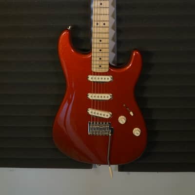 Fender 60th Anniversary  Stratocaster Red Sparkle Electric Guitar No Pick Guard image 1