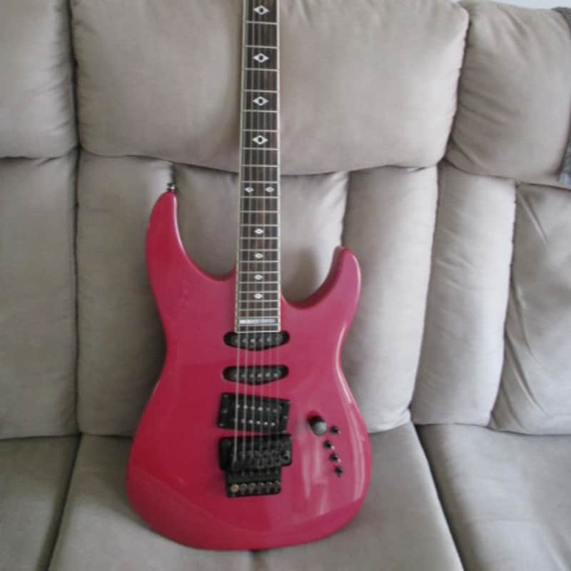 1986 Kramer Stage Master American Custom Mach 1 Fluorescent Pink