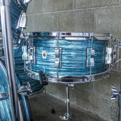 Ludwig 1977–78 Ludwig 4-Piece Drum Kit – Turquoise Oyster Rewrap – 6-Ply Maple – Netflix “Ginny & Georgia” image 19