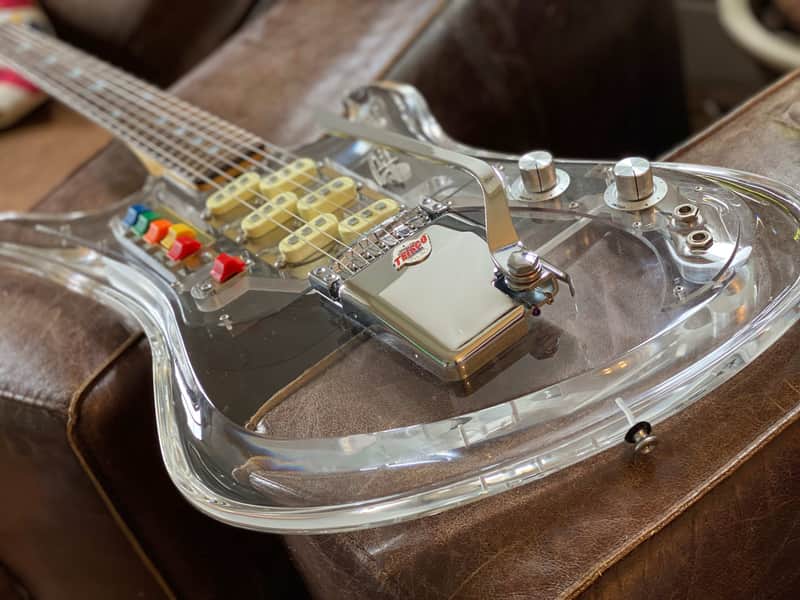 Very Rare 1990's Japanese Teisco Spectrum 5 Acrylic with OHSC. 100