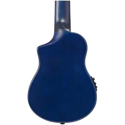 Ibanez AUP10FMNE Tenor Ukulele (with Gig Bag), Transparent Blue Sunburst image 5