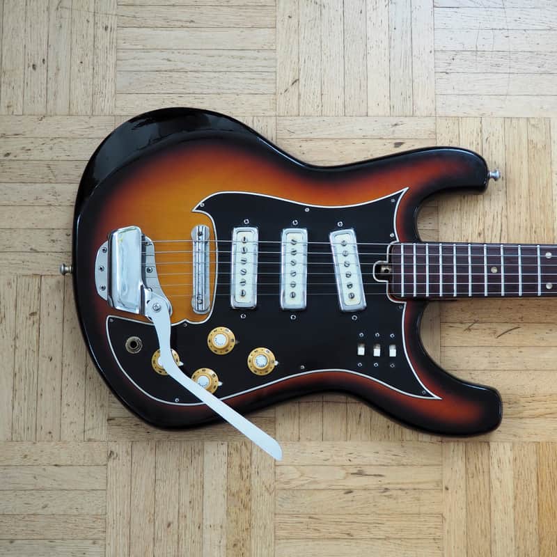 VIDEO! Kawai "Mosrite-style" guitar ~1969 made in Japan - pro setup, player ready image 1