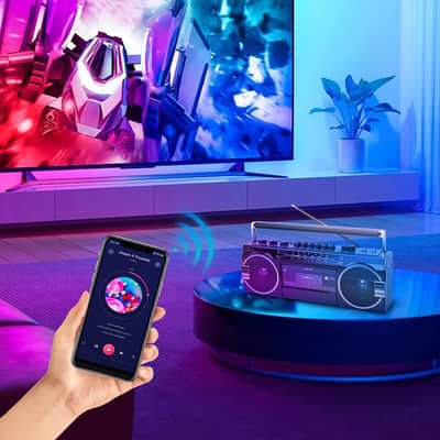Retro Cassette Radio Player & Bluetooth Speaker – The Ultimate Music Lovers Companion image 3
