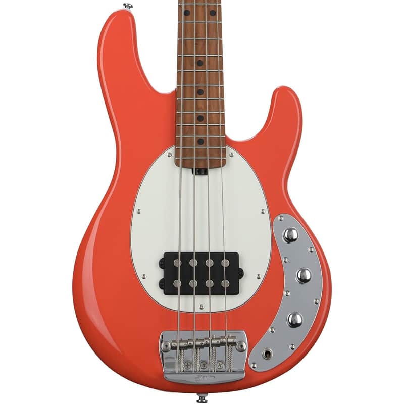Sterling By Music Man StingRay RAYSS4 Short-scale Bass Guitar - Fiesta Red image 1