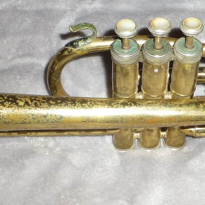 Vintage Silvertone Cornet 1968 - 1969 made in Elkhart Indiana Vincent Bach Corp 7-c Mouthpiece FOR PARTS OR REPAIR image 12