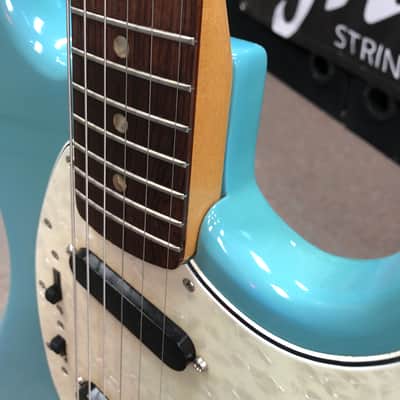 1966 Fender Mustang Guitar Daphne Blue w/ Rosewood Fretboard image 10