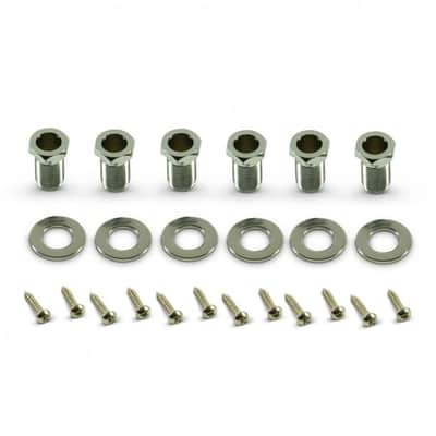 Kluson Revolution Locking Tuners 3x3 Pearloid keystone button - Chrome KRGL-3-CP image 2