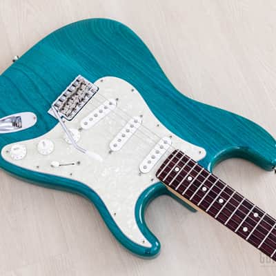 2012 Fender '62 Stratocaster ST62/ASH/MH Transparent Blue + Headstock Near-Mint, Japan MIJ image 8