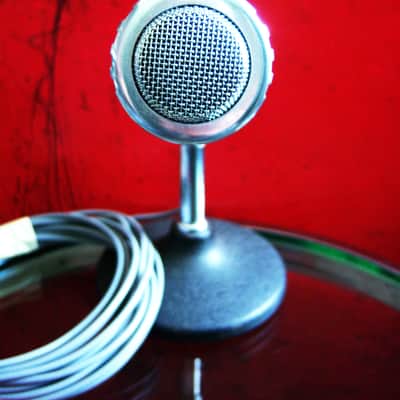 Vintage 1950's Calrad DM-17 dynamic microphone High Z w cable Lafayette Olson Aiwa Electro Voice 664 image 5