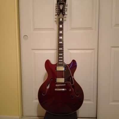 D'Angelico Premier DC 12-String 2018 Trans Wine image 2