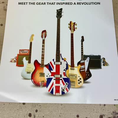NOS Hofner HI-BB-UNJK Ignition Violin Bass with Union Jack UK Flag ~2014 image 4