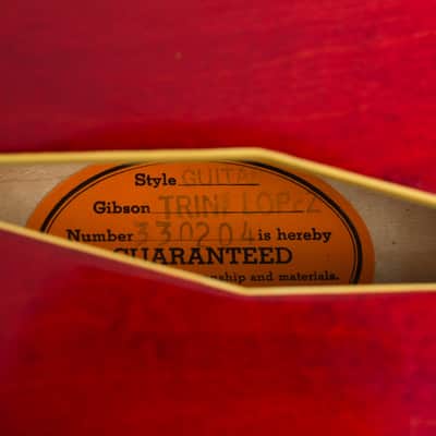 Gibson  Trini Lopez Standard Semi-Hollow Body Electric Guitar (1967), ser. #330204, original black hard shell case. image 13
