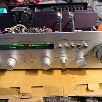 Vintage Onkyo A-7070 Stereo Integrated Amplifier Silver Japan 2Ch great working image 2