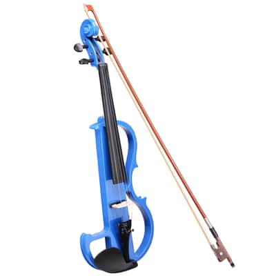 Cxxss 4/4 Violin Electric Violin(right hand)Blue-US image 3
