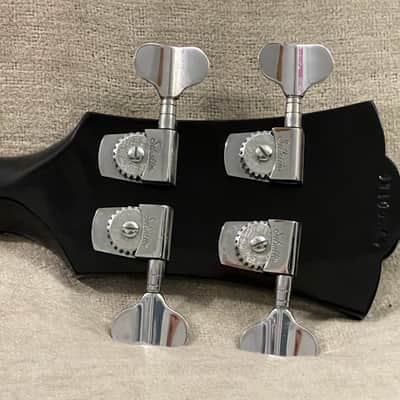 1979 Guild B-302 Left Hand Black 34” Scale Electric Bass Made In USA Rare Hard To Find Lefty - Video Demo image 11
