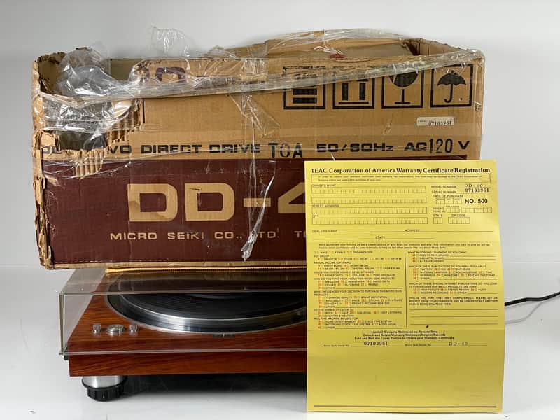 NOS Micro Seiki DD-40 Direct Drive Turntable w/ Shure V 15 Type IV Cartridge image 1