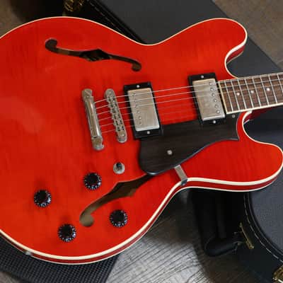 Minty! 2017 Heritage H-535 Semi-Hollow Electric Guitar Figured Cherry + COA OHSC image 2