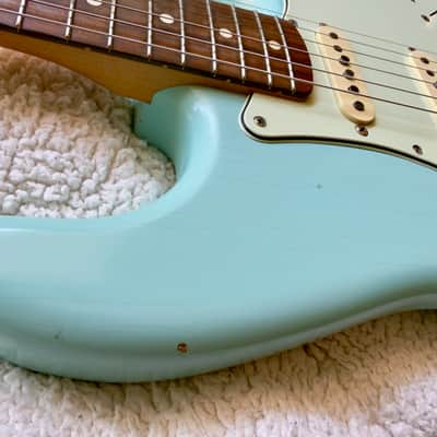 Fender CME Road Worn '60s Stratocaster Daphne Blue - Relic w/CS pickups and Case 7.67lbs image 20