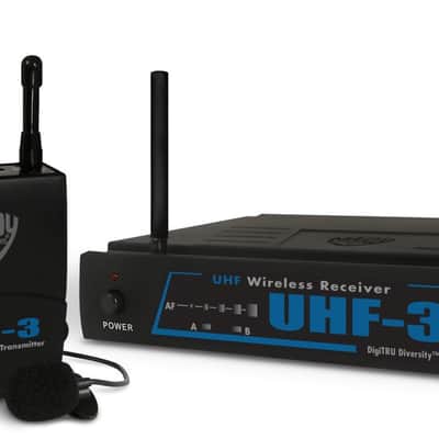 Nady UHF-3 Single Channel DigiTRU Diversity Wireless System w/ Lavalier Mic 470.55 Mhz image 4