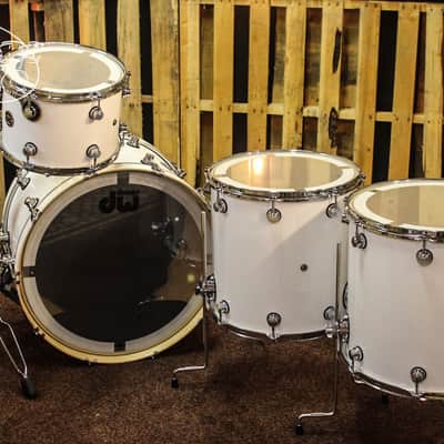 DW Performance Gloss White DrumSet 14x24, 9x12, 16x16 (video demo) image 6