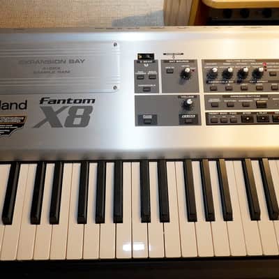 Roland Fantom-X8 88-Key Workstation Keyboard 2003 - 2004 - Silver image 6