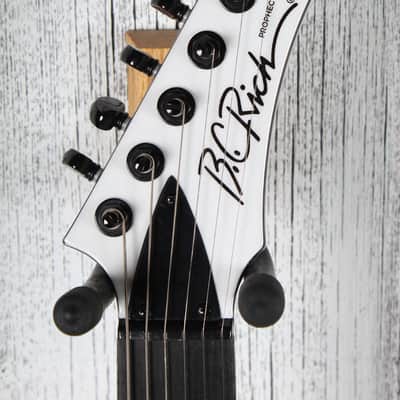 BC Rich Warlock Prophecy Electric Guitar with Quad Bridge Matte White Finish image 10