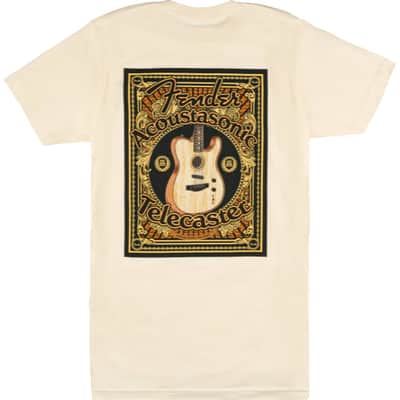 Immagine Fender Acoustasonic Telecaster Cream T-Shirt - Medium - 2