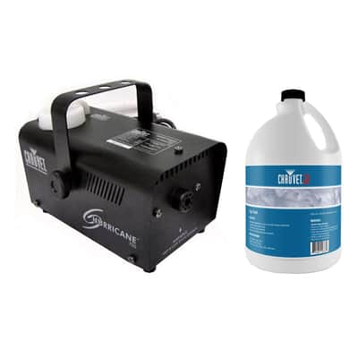 Chauvet DJ CHV-H700 Hurricane Pro Fog Smoke Machine with Remote and FJU 1 Gallon Bottle of Fog Smoke Juice Fluid image 1