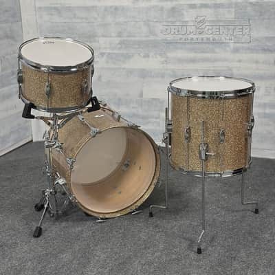 George Way Tuxedo Studio 3pc Drum Set 18/12/14 Champagne Sparkle image 2