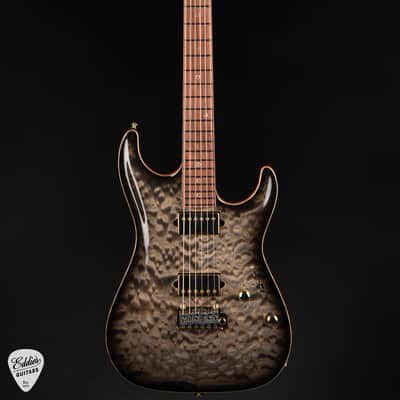Suhr Standard Carve Top Pau Ferro Neck - Faded Trans Charcoal Burst image 3