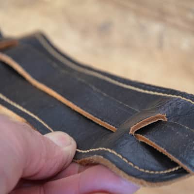 Fender Stratocaster Telecaster P / Jazz Bass mid 1960s real vintage leather strap * very rare pre Fender Logo Buckle/really hard to find! image 11