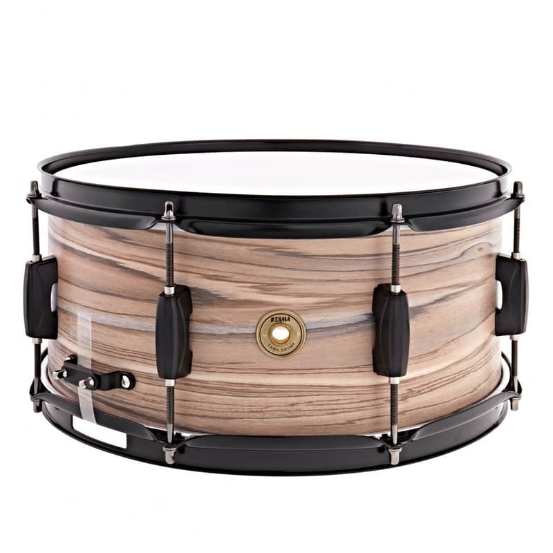 Tama Woodworks 14"x 6.5" Snare drum - Natural Zebrawood Wrap image 1