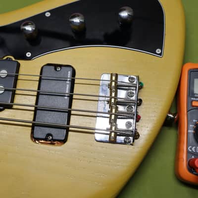 SkunkWerx USA Custom "Aster" Meteora Bass 2021 Butterscotch Fender Japanese JB Neck SD Dragonfire image 16