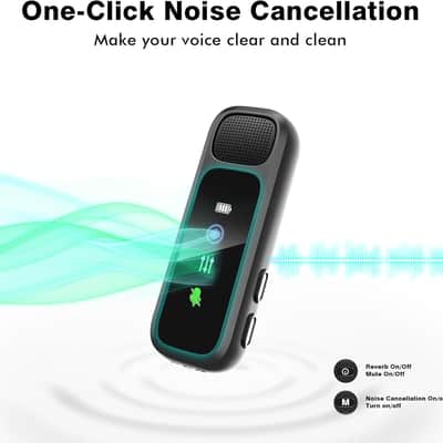 Wireless Lavalier Microphone for iPhone/Android - Dual Mini Noise Canceling Mic with Charging Case(30H), USB-C/Lightning Clip-on Microphone for Video Recording Streaming Podcast Vlogging(Black) image 3