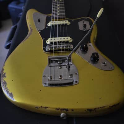 American Fender Jaguar Custom Relic Gold Sparkle image 20