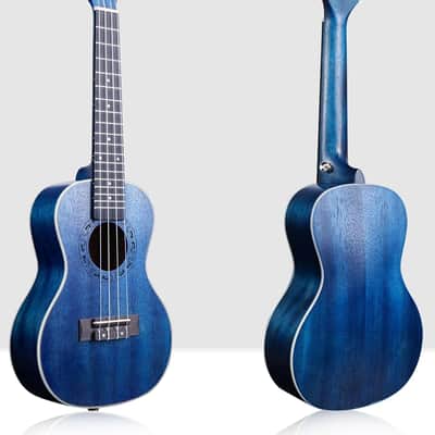 Concert Ukulele Ranch 23 inch Professional Wooden ukelele Instrument with Gig Bag  Starry Blue image 3