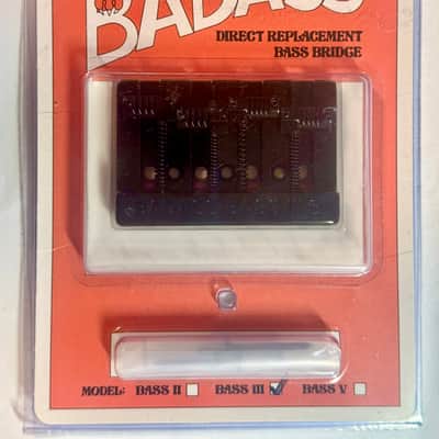 Leo Quan BADASS III is back 4 string 3 screw Grooved Black bass bridge 4 Fender Precision Jazz Telecaster image 1